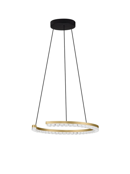 Nova Luce LED Pendelleuchte Greamy dimmbar 21W warmweiss 3000K Gold Aluminium Ø46cm 9030952
