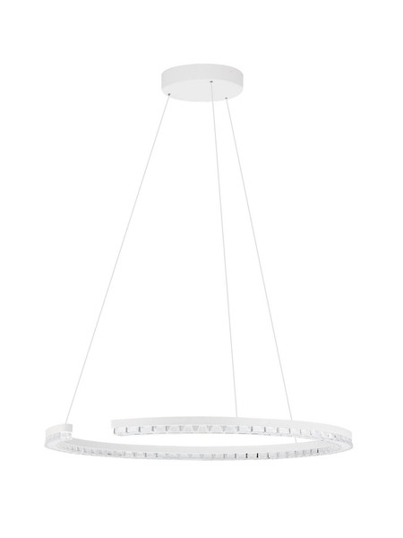 Nova Luce LED Pendelleuchte Greamy dimmbar 30W warmweiss 3000K Weiß Aluminium Ø65cm 9030953
