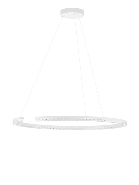 Nova Luce LED Pendelleuchte Greamy dimmbar 43W warmweiss 3000K Weiß Aluminium Ø85cm 9030957