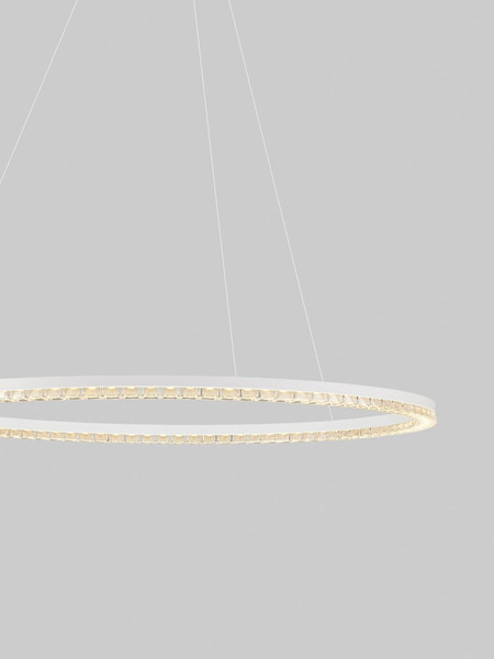 Nova Luce LED Pendelleuchte Greamy dimmbar 43W warmweiss 3000K Weiß Aluminium Ø85cm 9030957