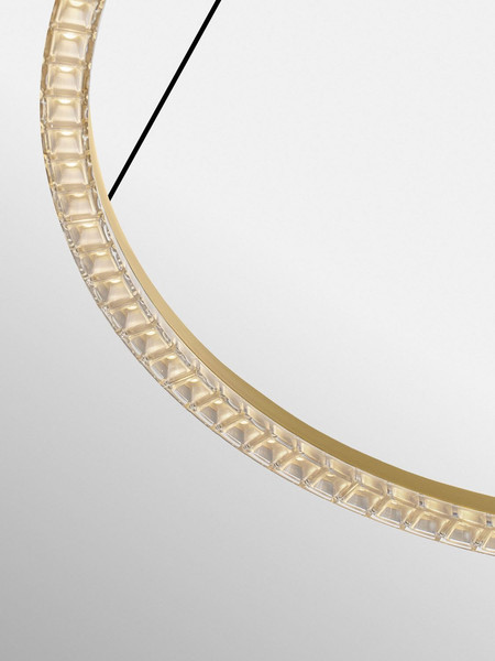 Nova Luce LED Pendelleuchte Greamy dimmbar 43W warmweiss 3000K Gold Aluminium Ø85cm 9030958