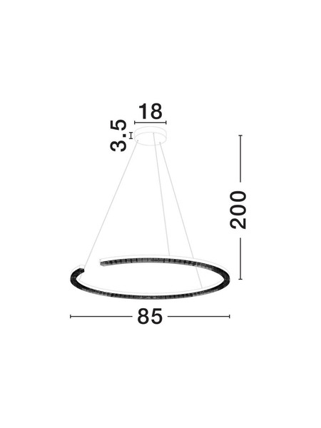 Nova Luce LED Pendelleuchte Greamy dimmbar 43W warmweiss 3000K Gold Aluminium Ø85cm 9030958