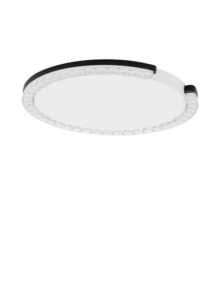 Nova Luce LED Deckenleuchte Greamy dimmbar 21W warmweiss 3000K Schwarz Aluminium Ø46cm 9030962