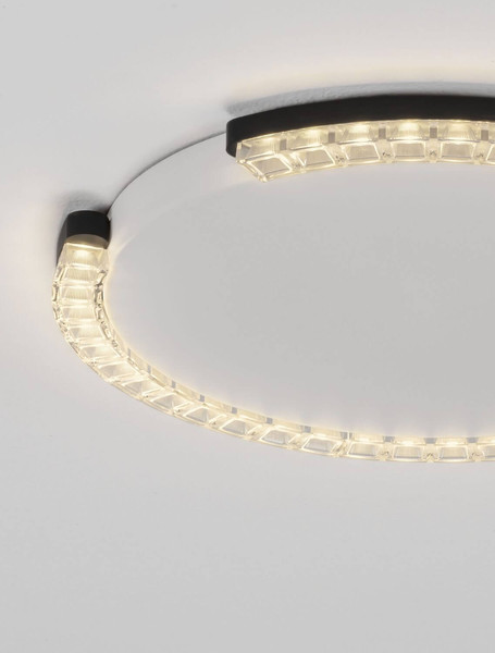 Nova Luce LED Deckenleuchte Greamy dimmbar 21W warmweiss 3000K Schwarz Aluminium Ø46cm 9030962