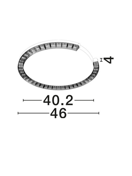 Nova Luce LED Deckenleuchte Greamy dimmbar 21W warmweiss 3000K Weiß Aluminium Ø46cm 9030963