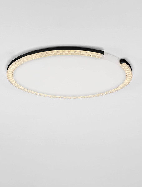 Nova Luce LED Deckenleuchte Greamy dimmbar 30W warmweiss 3000K Schwarz Aluminium Ø65cm 9030965