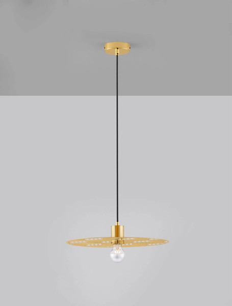 Nova Luce Pendelleuchte Eres E27 Gold Metall Ø40cm 9035970