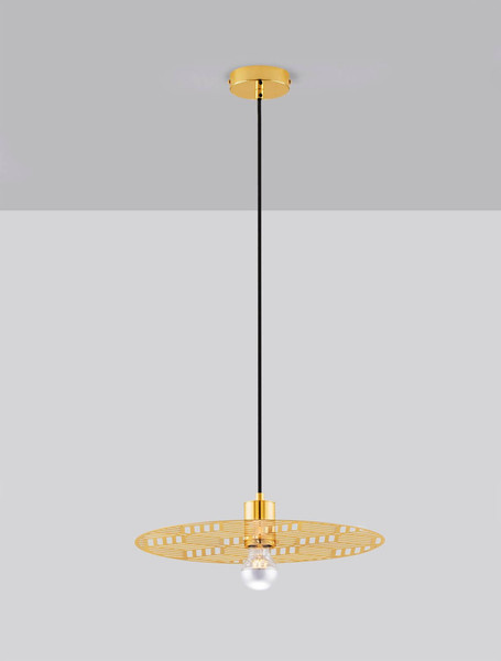 Nova Luce Pendelleuchte Eres E27 Gold Metall Ø40cm 9035970