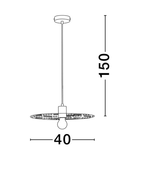 Nova Luce Pendelleuchte Eres E27 Gold Metall Ø40cm 9035970