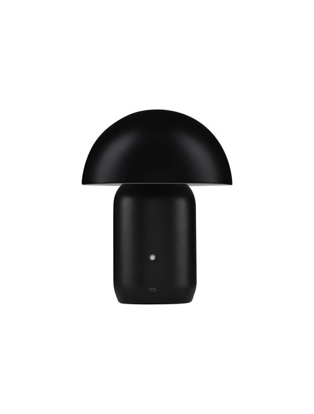 Nova Luce LED Akku-Tischleuchte Pois dimmbar 2W warmweiss 3000K Schwarz Stahl Ø20cm 9050169