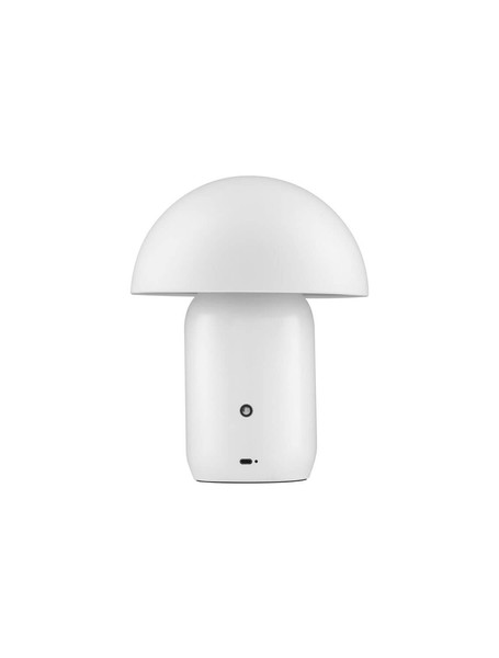 Nova Luce LED Akku-Tischleuchte Pois dimmbar 2W warmweiss 3000K Weiß Stahl Ø20cm 9050171