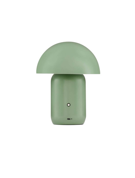 Nova Luce LED Akku-Tischleuchte Pois dimmbar 2W warmweiss 3000K Grün Stahl Ø20cm 9050173