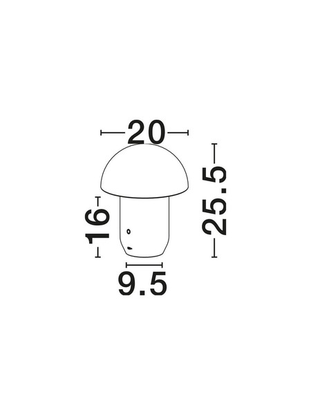 Nova Luce LED Akku-Tischleuchte Pois dimmbar 2W warmweiss 3000K Grün Stahl Ø20cm 9050173