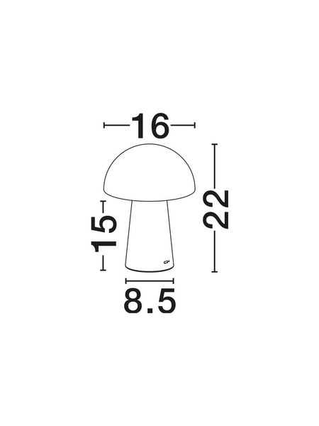 Nova Luce LED Akku-Tischleuchte Ande dimmbar 2W warmweiss 3000K Grün Stahl Ø16cm 9050174