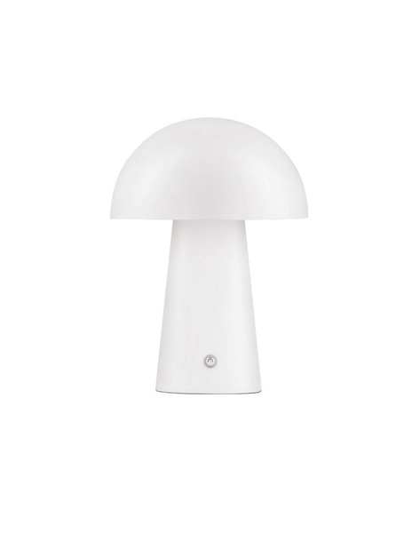 Nova Luce LED Akku-Tischleuchte Ande dimmbar 2W warmweiss 3000K Weiß Stahl Ø16cm 9050176