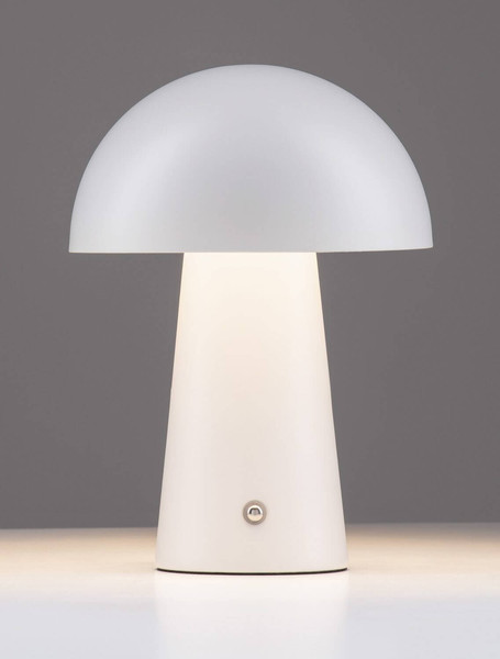 Nova Luce LED Akku-Tischleuchte Ande dimmbar 2W warmweiss 3000K Weiß Stahl Ø16cm 9050176
