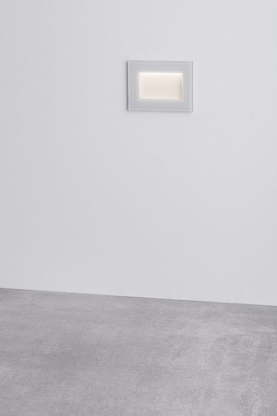 Nova Luce LED Wandeinbauleuchte Olin 3W warmweiss 3000K IP65 Weiß Aluminium 10x8cm 9050706