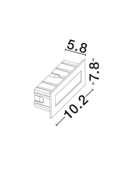 Nova Luce LED Wandeinbauleuchte Olin 3W warmweiss 3000K IP65 Weiß Aluminium 10x8cm 9050706