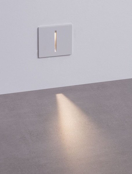 Nova Luce LED Wandeinbauleuchte Aizen 3W warmweiss 3000K IP65 Weiß Aluminium 7x6,5cm 9050709