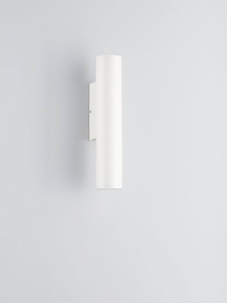 Nova Luce LED Außen-Wandleuchte Torrin 3W warmweiss 2700K IP65 salzwasserfest Weiß Aluminium Ø4,5cm 9050717