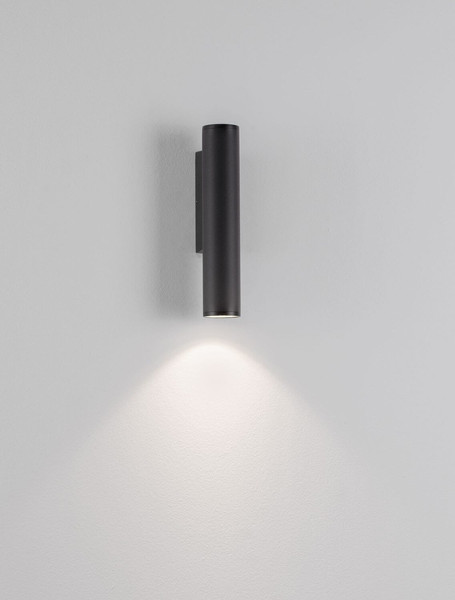 Nova Luce LED Außen-Wandleuchte Torrin 3W warmweiss 3000K IP65 salzwasserfest Anthrazit Aluminium Ø4,5cm 9050718