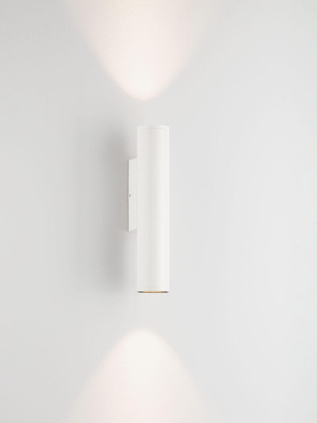 Nova Luce LED Außen-Wandleuchte Torrin 6W warmweiss 2700K IP65 salzwasserfest Weiß Aluminium Ø4,5cm 9050723