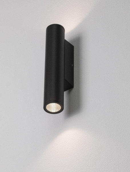 Nova Luce LED Außen-Wandleuchte Torrin 6W warmweiss 3000K IP65 salzwasserfest Anthrazit Aluminium Ø4,5cm 9050724