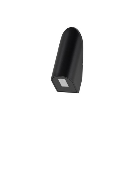 Nova Luce LED Außen-Wandleuchte Soren 3W warmweiss 3000K IP65 Schwarz Aluminium 10x6cm 9050726