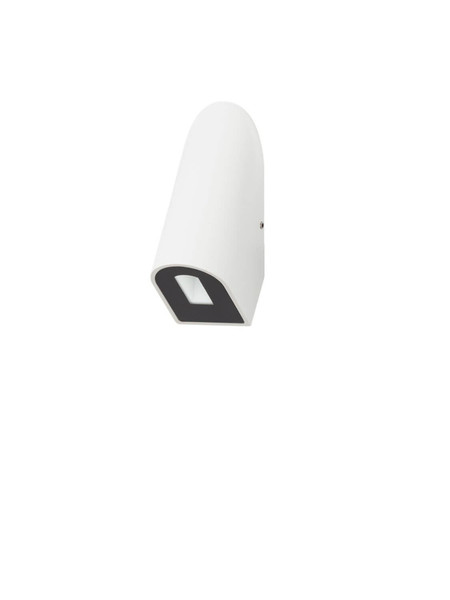 Nova Luce LED Außen-Wandleuchte Soren 3W warmweiss 3000K IP65 Weiß Aluminium 10x6cm 9050727