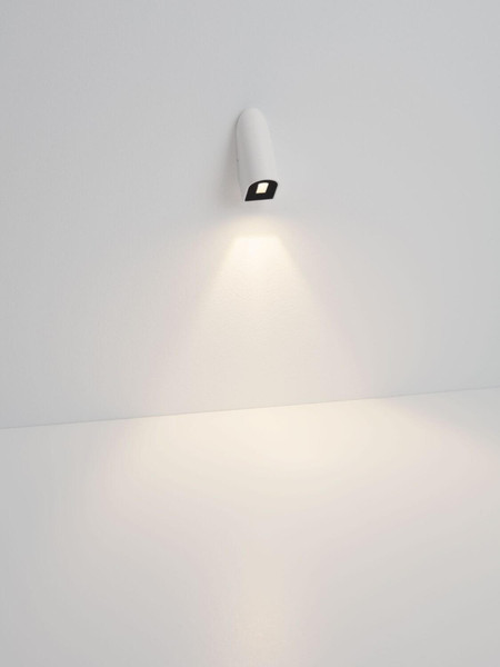 Nova Luce LED Außen-Wandleuchte Soren 3W warmweiss 3000K IP65 Weiß Aluminium 10x6cm 9050727