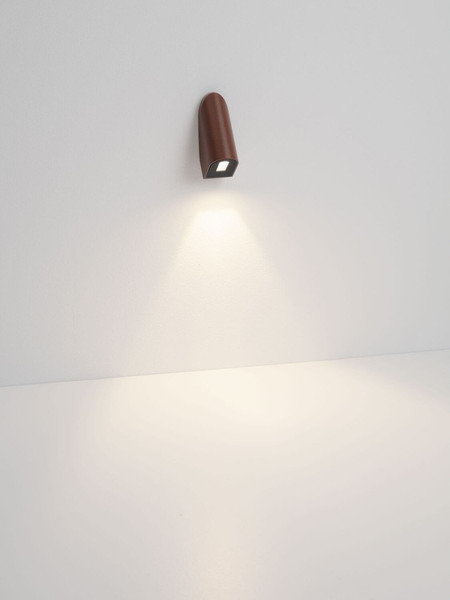 Nova Luce LED Außen-Wandleuchte Soren 3W warmweiss 3000K IP65 Cortenstahl Aluminium 10x6cm 9050728