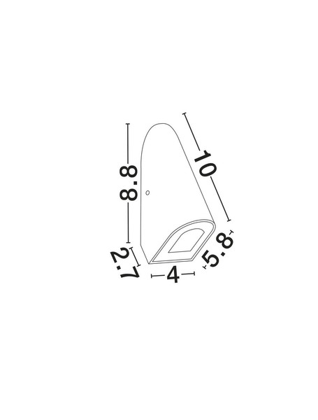 Nova Luce LED Außen-Wandleuchte Soren 3W warmweiss 3000K IP65 Cortenstahl Aluminium 10x6cm 9050728