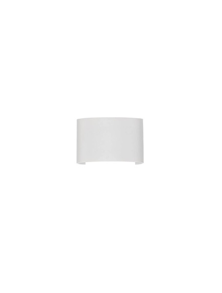 Nova Luce LED Außen-Wandleuchte Duomo 5W warmweiss 3000K IP54 Weiß Aluminium 12x8cm 9050730