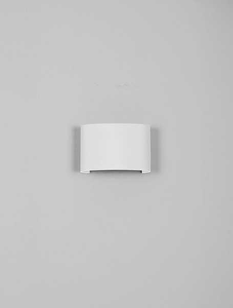 Nova Luce LED Außen-Wandleuchte Duomo 5W warmweiss 3000K IP54 Weiß Aluminium 12x8cm 9050730