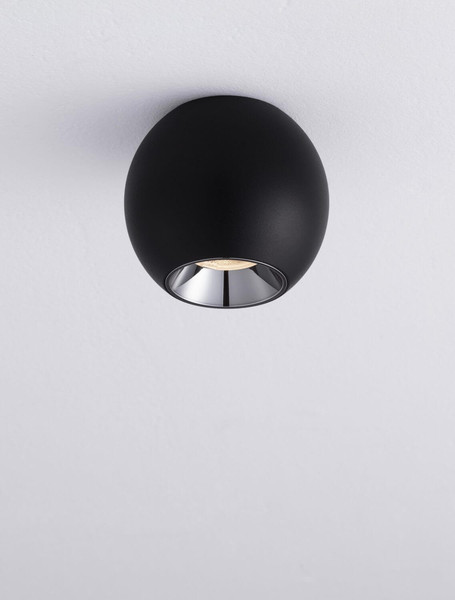 Nova Luce LED Deckenleuchte Nano 13W warmweiss 3000K Schwarz Aluminium Ø8,5cm 9052029
