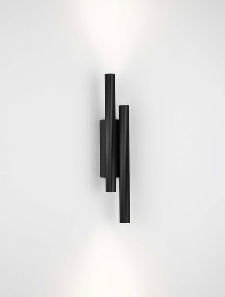 Nova Luce LED Wandleuchte Paron 15W warmweiss 3000K Schwarz Aluminium 38x7cm 9060237