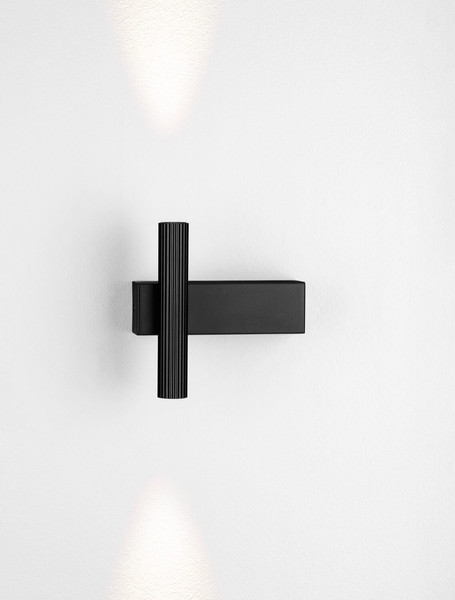 Nova Luce LED Wandleuchte Paron 6W warmweiss 3000K Schwarz Aluminium 15x15cm 9060240