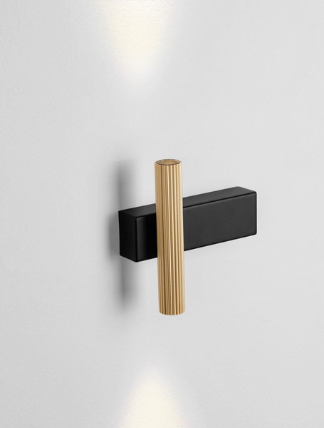 Nova Luce LED Wandleuchte Paron 6W warmweiss 3000K Schwarz Gold Aluminium 15x15cm 9060242