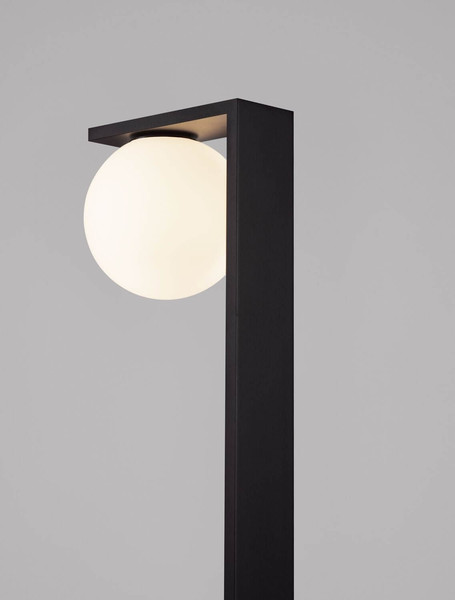 Nova Luce LED Wegeleuchte Oracle 8W warmweiss 3000K IP65 salzwasserfest Schwarz Glas Aluminium 90cm 9060245
