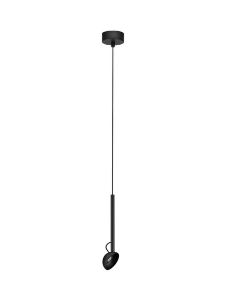 Nova Luce LED Pendelleuchte Ola schwenkbar 4W warmweiss 3000K Schwarz Aluminium Ø8cm 9060251