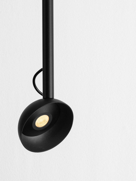 Nova Luce LED Pendelleuchte Ola schwenkbar 4W warmweiss 3000K Schwarz Aluminium Ø8cm 9060251