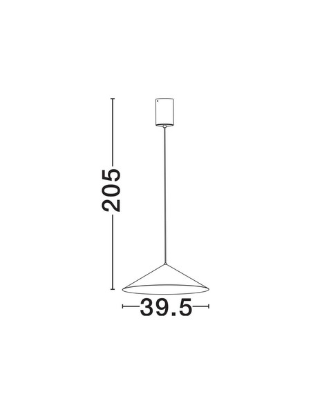 Nova Luce LED Pendelleuchte Lui 12W warmweiss 3000K Schwarz Stahl Aluminium Ø40cm 9060253