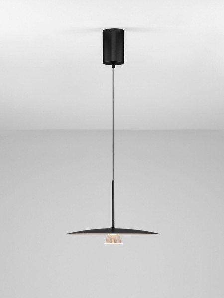 Nova Luce LED Pendelleuchte Lopo 8W warmweiss 3000K Schwarz Stahl Aluminium Ø35cm 9060254