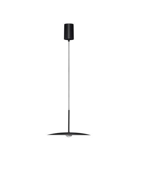 Nova Luce LED Pendelleuchte Mira 8W warmweiss 3000K Schwarz Stahl Aluminium Ø35cm 9060255