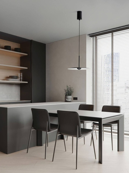 Nova Luce LED Pendelleuchte Mira 8W warmweiss 3000K Schwarz Stahl Aluminium Ø35cm 9060255