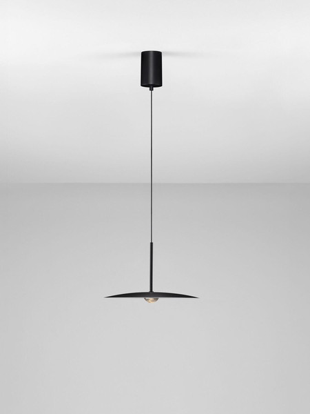 Nova Luce LED Pendelleuchte Mira 8W warmweiss 3000K Schwarz Stahl Aluminium Ø35cm 9060255