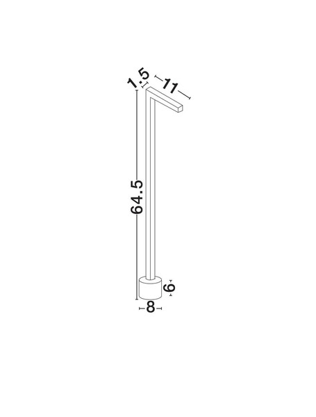 Nova Luce LED Wegeleuchte Pipe 4W warmweiss 3000K IP65 salzwasserfest Cortenstahl Aluminium 65cm 9060264