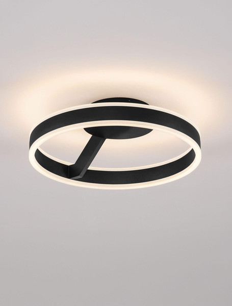 Nova Luce LED Deckenleuchte Bianco dimmbar 28W CCT warm-/neutralweiss 2700/3000/4000K Schwarz Aluminium Ø40cm 9060283