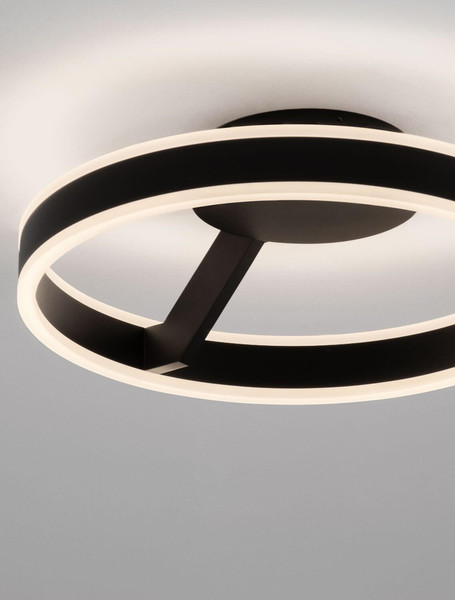 Nova Luce LED Deckenleuchte Bianco dimmbar 28W CCT warm-/neutralweiss 2700/3000/4000K Schwarz Aluminium Ø40cm 9060283