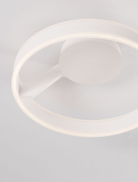 Nova Luce LED Deckenleuchte Bianco dimmbar 28W CCT warm-/neutralweiss 2700/3000/4000K Weiß Aluminium Ø40cm 9060284